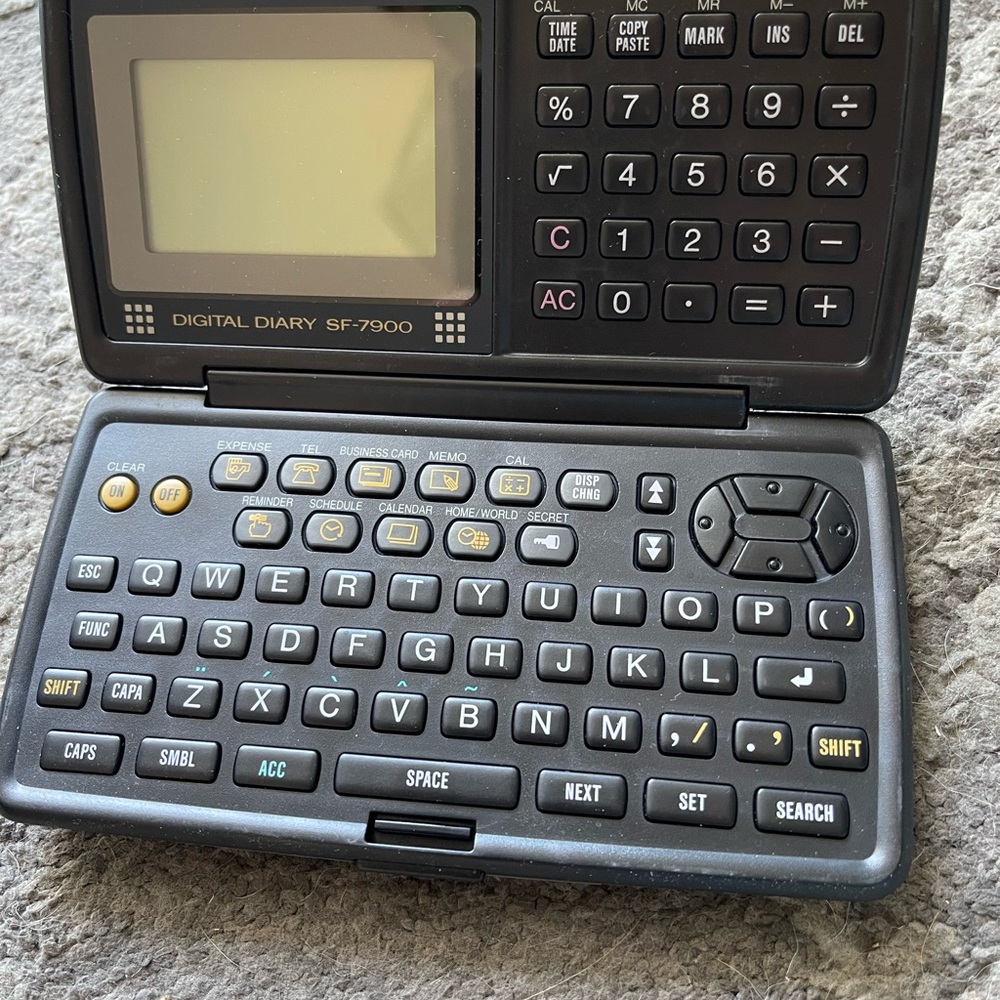 Casio Black Digital Diary SF-7900